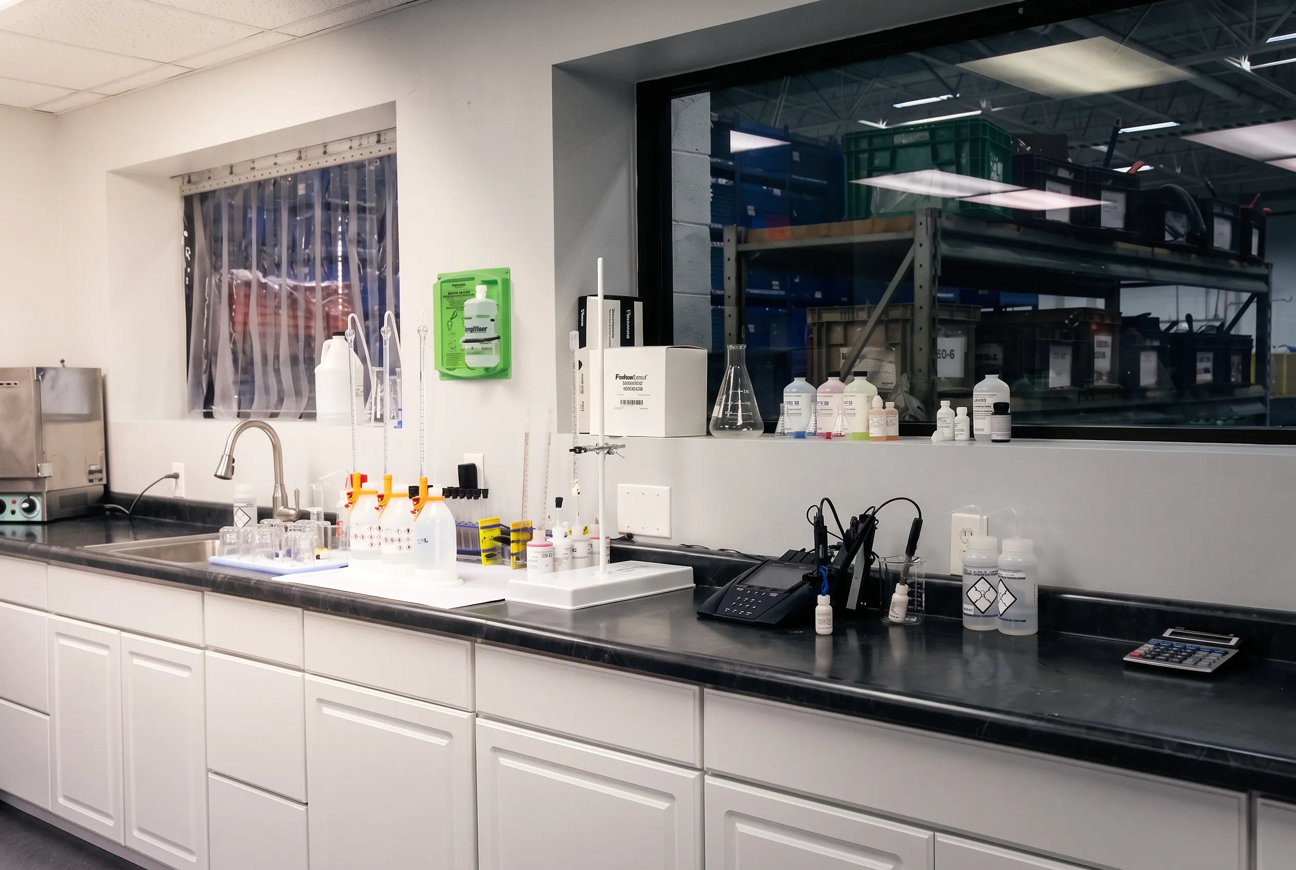 WPI’s electrocoat testing laboratory, with enhanced lighting
